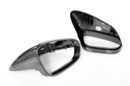 2020+ Porsche Taycan & 911 (9J1/992) OEM Replacement Dry Carbon Fiber Mirror Covers | FYBR Aerodynamics