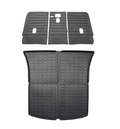 2020-2026 Tesla Model Y Rear Trunk & Second Row Seats Back Cover Mats Set (5 Seater)