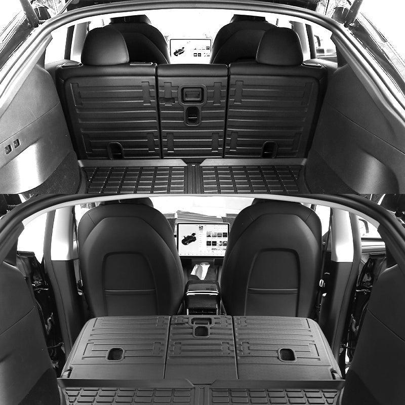 2020-2026 Tesla Model Y Rear Trunk & Second Row Seats Back Cover Mats Set (5 Seater)