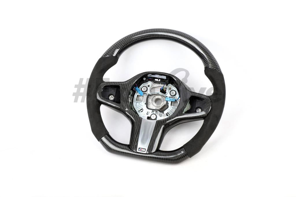 BMW M5 F90 & 91 /  M8 G15, G16, & G17 / X3 G01 / X4 G02 / X6 F86 / 5 Series G30 / 7 Series G11 / G12  Custom Steering Wheel by Exclusive Steering