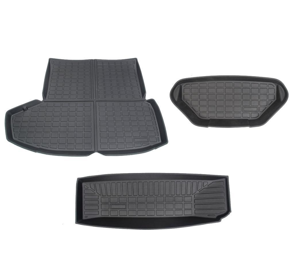 2021-2024 Tesla Model S Rear Trunk & Trunk Well & Front Trunk Mats Set