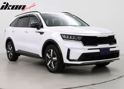2021-2025 Kia Sorento 4DR Slim Style Black Window Visors Acrylic 4PCS