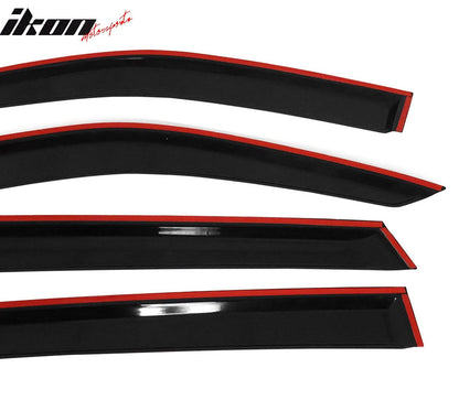 2021-2025 Kia Sorento 4DR Slim Style Black Window Visors Acrylic 4PCS