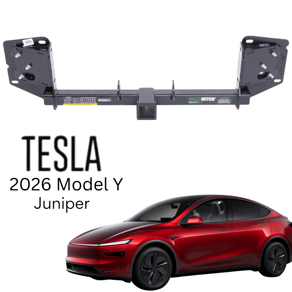 Stainless Steel EcoHitch X5006S | Hidden Trailer Hitch for Tesla Model Y Juniper (2026) | 3,500 lb Tow Capacity