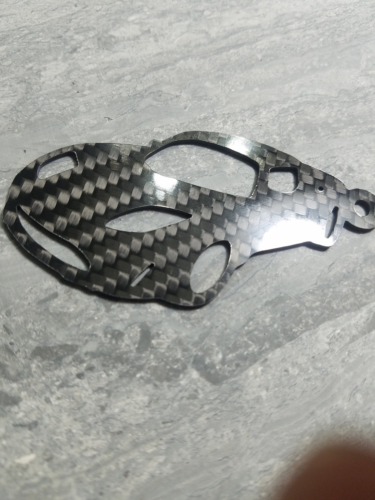 Carbon Fiber keychain lanyard fits 2008 Tesla Roadster gift