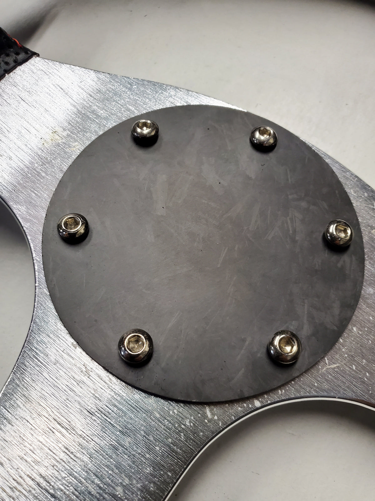 FORGED CARBON FIBER ROUND Matte Steering Wheel Horn Button Cover Plate NO Button