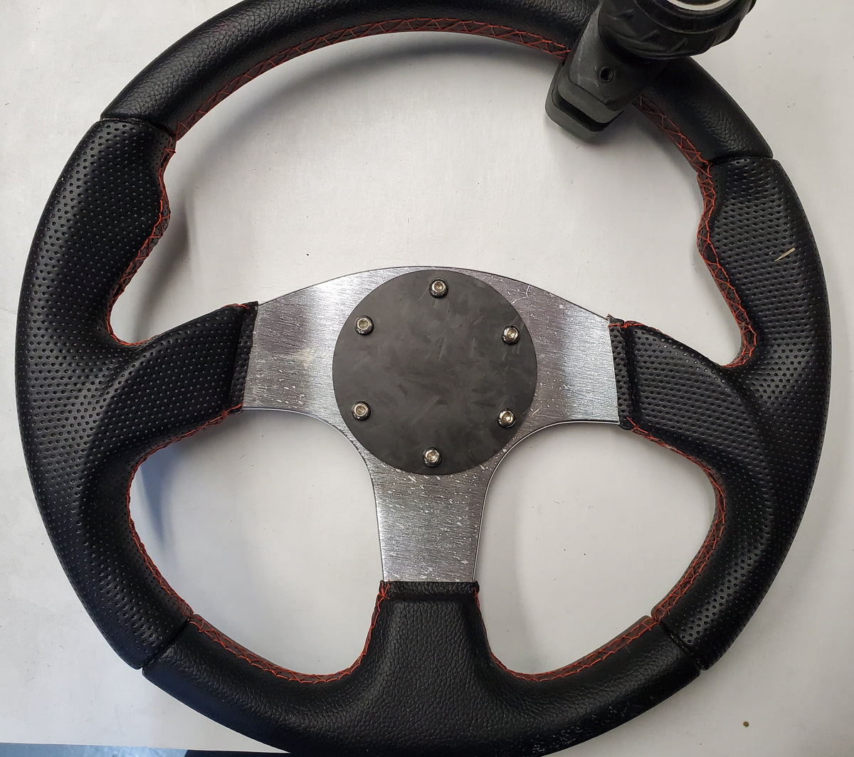 FORGED CARBON FIBER ROUND Matte Steering Wheel Horn Button Cover Plate NO Button