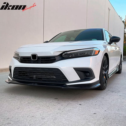 2022-2024 Honda Civic 11th Gen Front Lip IK2 Style Unpainted Black