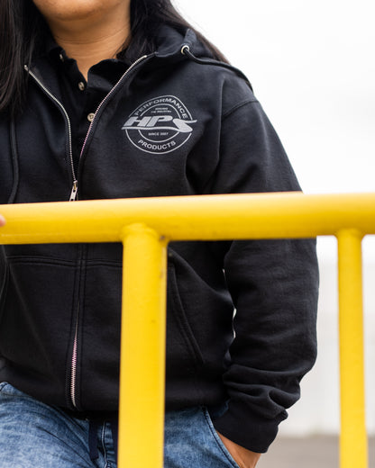 HPS Performance Products 2022 Round Logo Zip-Up Hoodie, Black