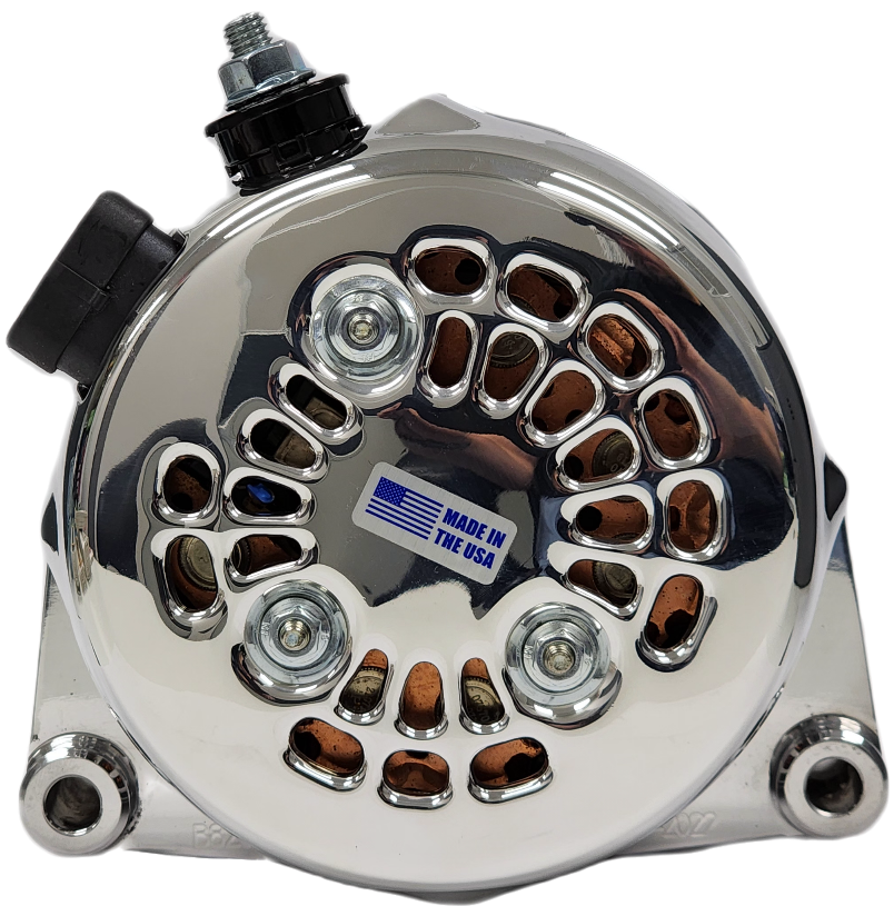 Mechman 170 Amp High Output Alternator 1996-2004 GM Truck 4.3L 4.8L 5.3L 5.7L 6L - Polished Billet