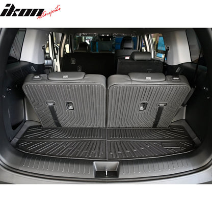 2024-2025 Hyundai Santa Fe Trunk Mat W/ Backrest Rear Seat Liner Black