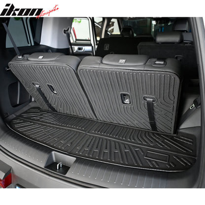 2024-2025 Hyundai Santa Fe Trunk Mat W/ Backrest Rear Seat Liner Black