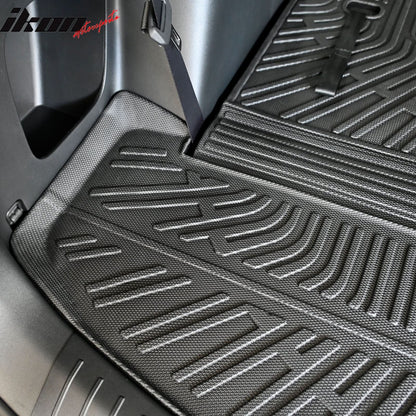 2024-2025 Hyundai Santa Fe Trunk Mat W/ Backrest Rear Seat Liner Black
