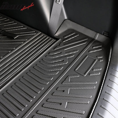 2024-2025 Hyundai Santa Fe Trunk Mat W/ Backrest Rear Seat Liner Black