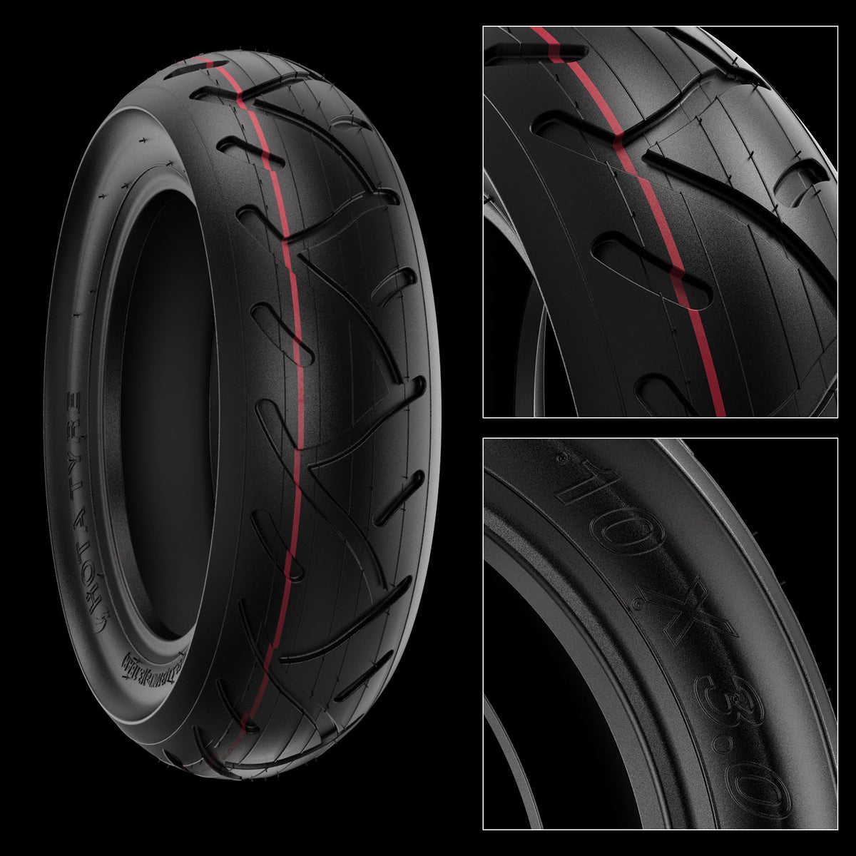 10x3.0 Electric Scooter Tire & Inner Tube Combo Set