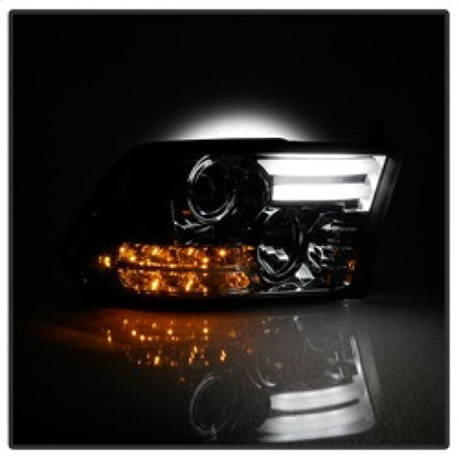 Spyder Dodge Ram 13-15 Projector Headlights Light Bar DRL Smoke PRO-YD-DR13-LBDRL-SM 5081735