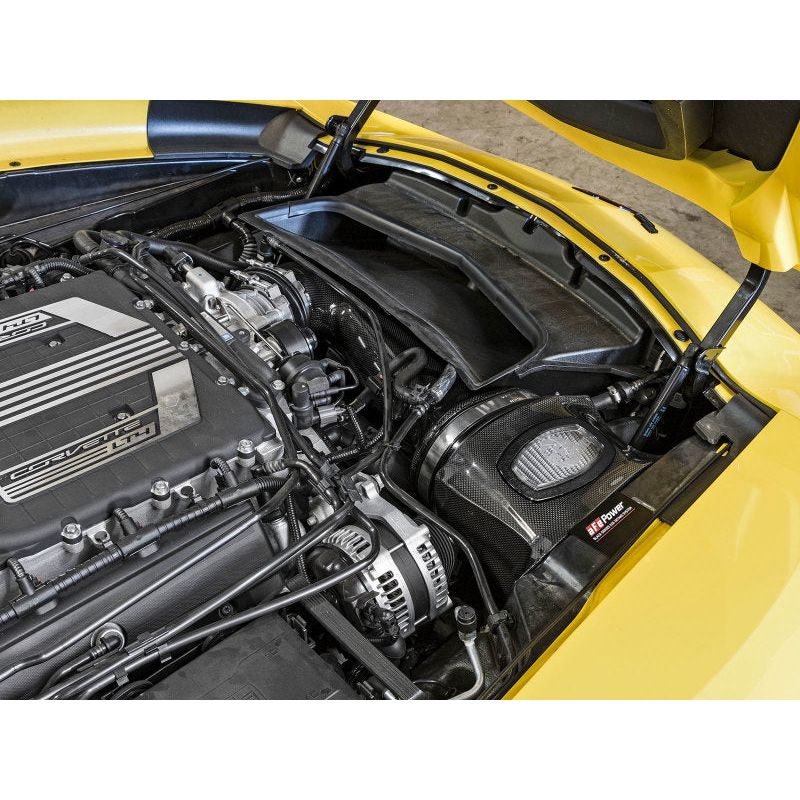 aFe Momentum Carbon Fiber Cold Air Intake System PDS/P5R 15-16 Chevrolet Corvette Z06 V8-6.2L