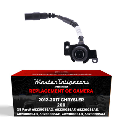 Chrysler 200 Sedan (2012-2017) OEM Replacement Backup Camera OE Part  # 68230085AG, 68230085AF, 68230085AE, 68230085AD, 68230085AC, 68230085AB, 68230085AA