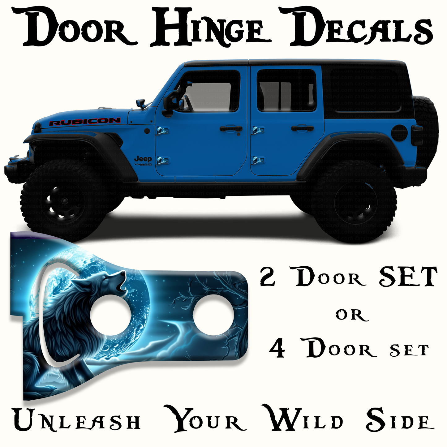 Wolf Door hinge decals 20