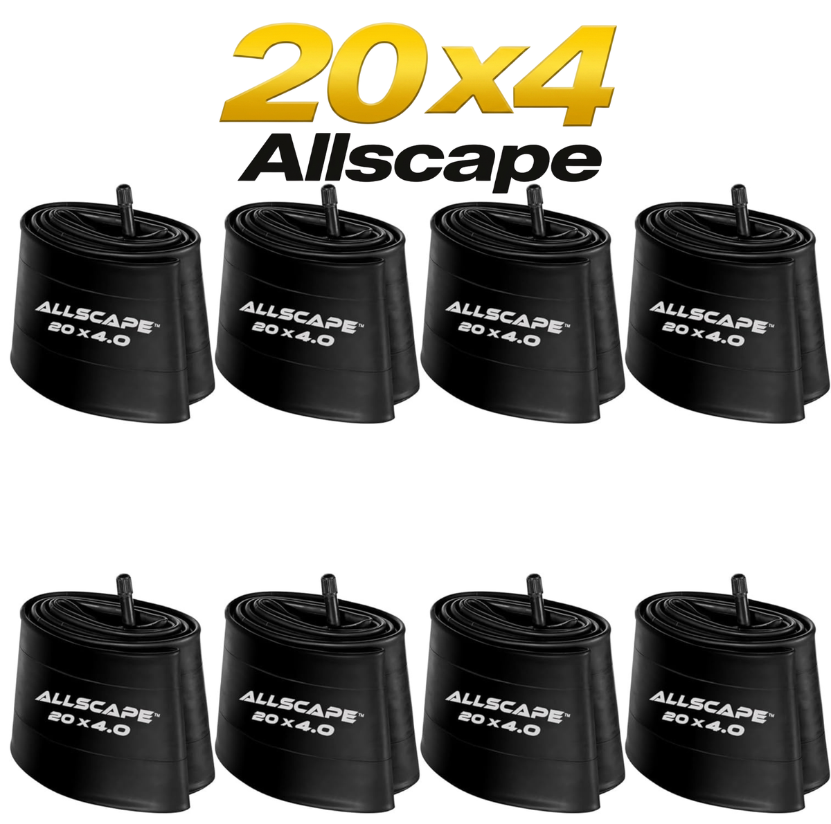 HEB- Allscape® 20"x4" Heavy Duty Bike Tubes for Ebike Tires - Puncture Resistant Inner Tube