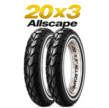 HEB ALLSCAPE® Fat Tires 20" x 3.0" - Set of 2 Tires, Tubes Not Included