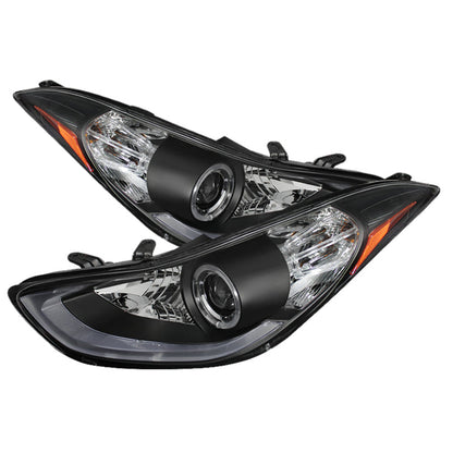 Spyder Hyundai Elantra 11-13 Projector Headlights LED Halo DRL Blk PRO-YD-HYELAN11-DRL-BK 5073662
