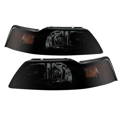 SPYDER Xtune Ford MUStang 99-04 OEM Amber Headlights Black Smoked HD-JH-FM99-AM-BSM 9030345