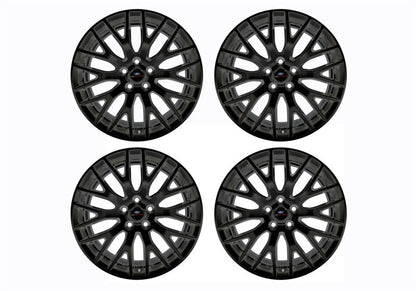Ford Racing 15-16 Mustang GT 19X9 and 19X9.5 Wheel Set with TPMS Kit - Matte Black M-1007K-M19XB