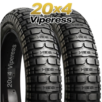 HEB Viperess Fat Tire SET of 2 Tires - 20" x 4" (Tubes Not Included)