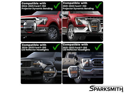 2021-2025 Ford F150 XLT Animated DRL Grille Bars - Plug & Play!