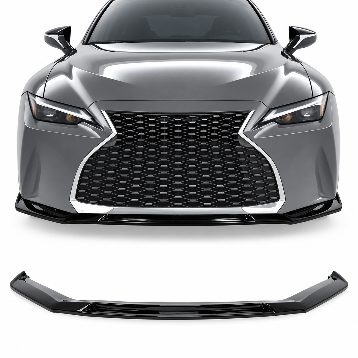Gloss Black CS Style Front Lip Splitter for Lexus IS300 IS350