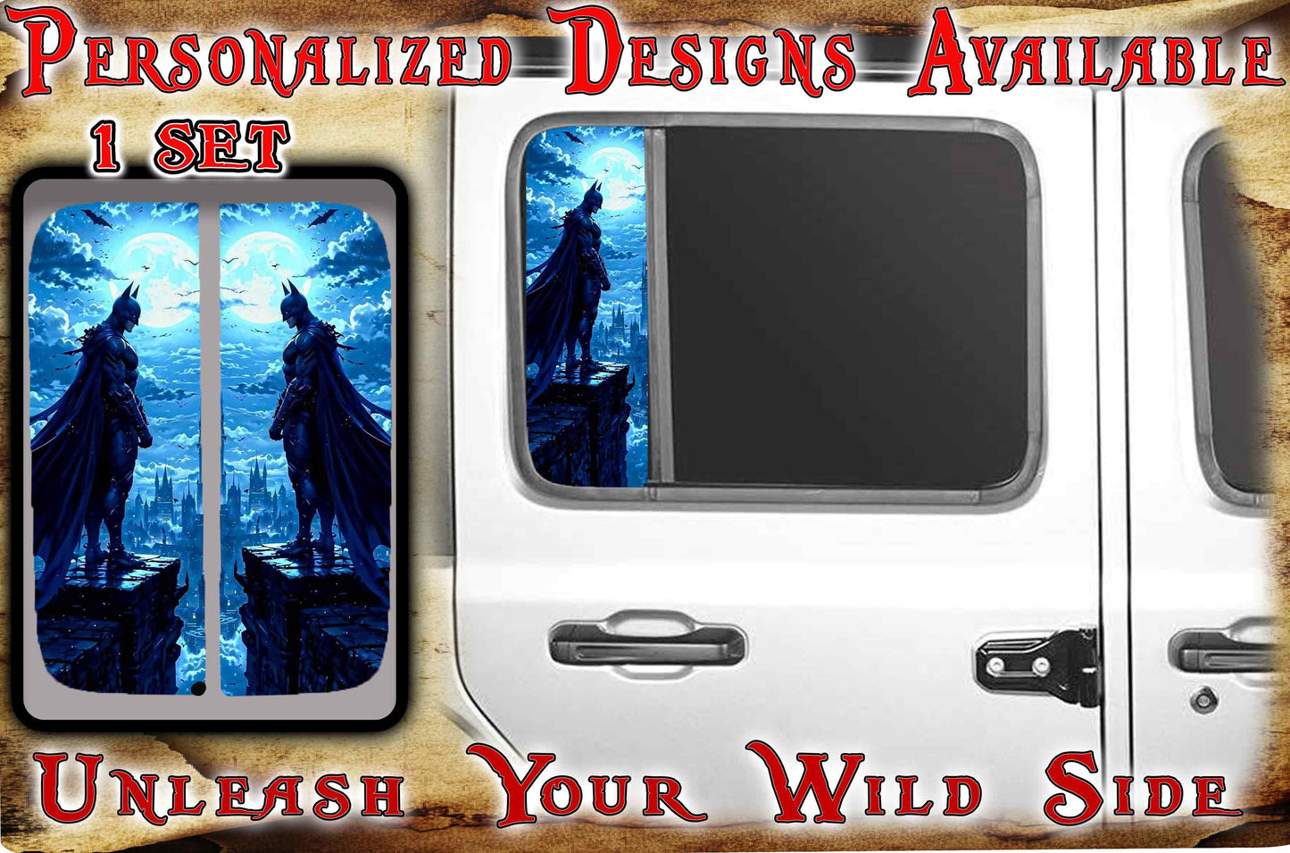 Side door window decal batman watches 213