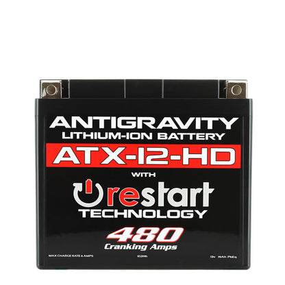 Antigravity Batteries Antigravity YTX12 High Power Lithium Battery w/Re-Start AG-ATX12-HD-RS