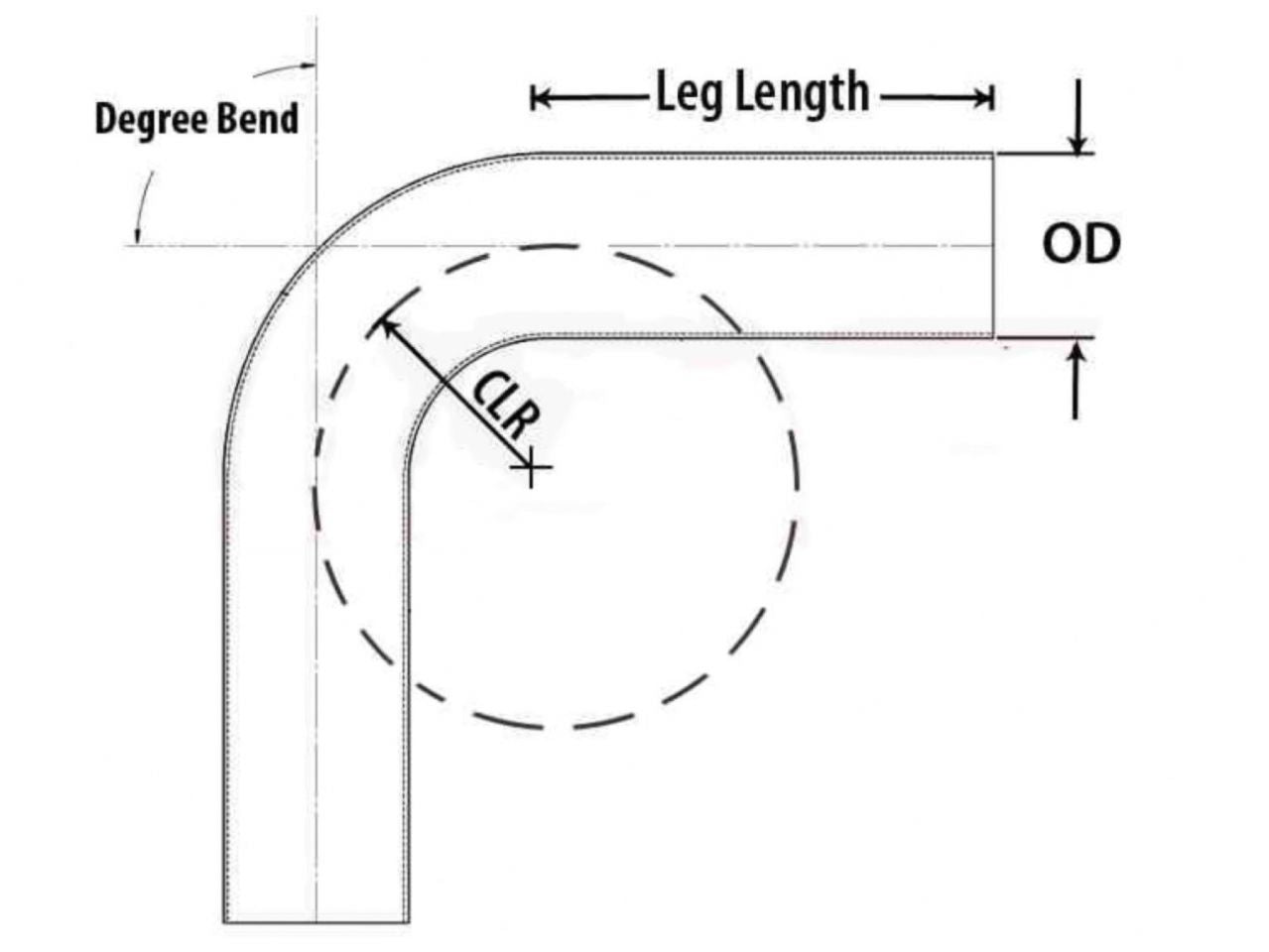 HPS Performance Products HPS 1" OD 120 Degree Bend 6061 Aluminum Elbow Pipe Tubing 16 Gauge w/ 1 1/2" CLR