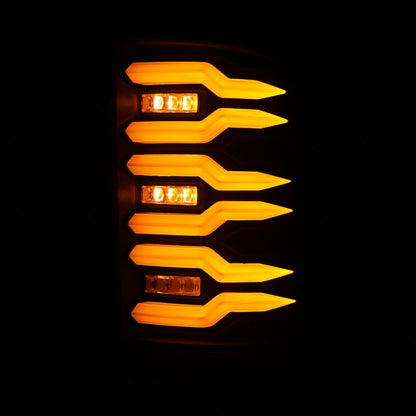 AlphaRex 07-13 GMC Sierra 1500/07-14 2500/3500HD (No Classic/Dually) Luxx-Series LED Tail Lights Blk 630060 *Discontinued