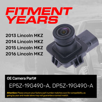 Lincoln MKZ (2013-2016) OEM Replacement Backup Camera OE Part # DP5Z-19G490-A, EP5Z-19G490-A
