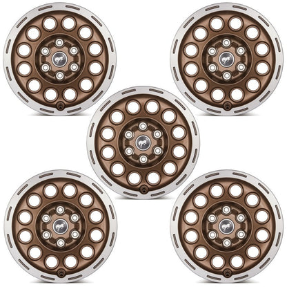 Ford Racing 21-23 Bronco 17x8.0 Wheel Kit -Sinister Bronze M-1007K-P1780BRN