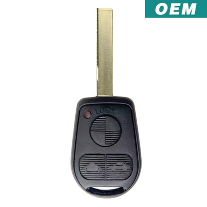 BMW 1994-2002 OEM 3 Button Remote Head Key LX8 FZV (HU92)