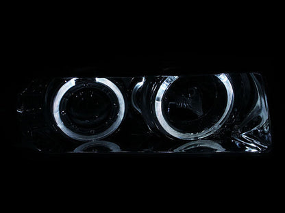 Anzo 1992-1998 BMW 3 Series E36 Projector Headlights w/ Halo Chrome G2 1 pc