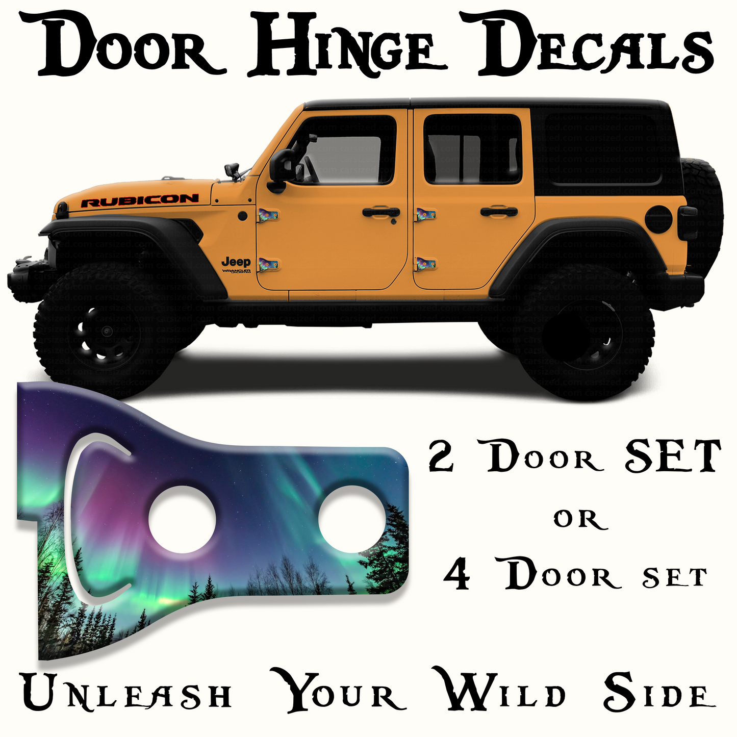 Northern lights Door hinge decals 21