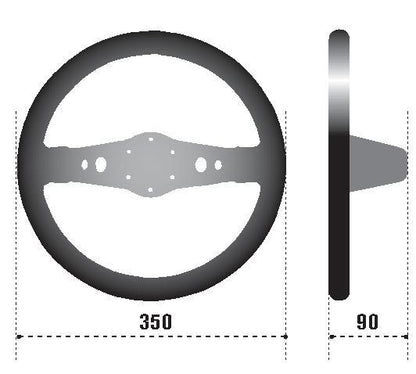 Sparco Steering Wheel 215 Suede Black