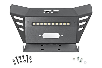 Winch Plate | 10" Black Slimline | Honda Pioneer 520