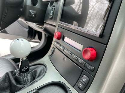 Climate Knobs (C6 Corvette) - RED