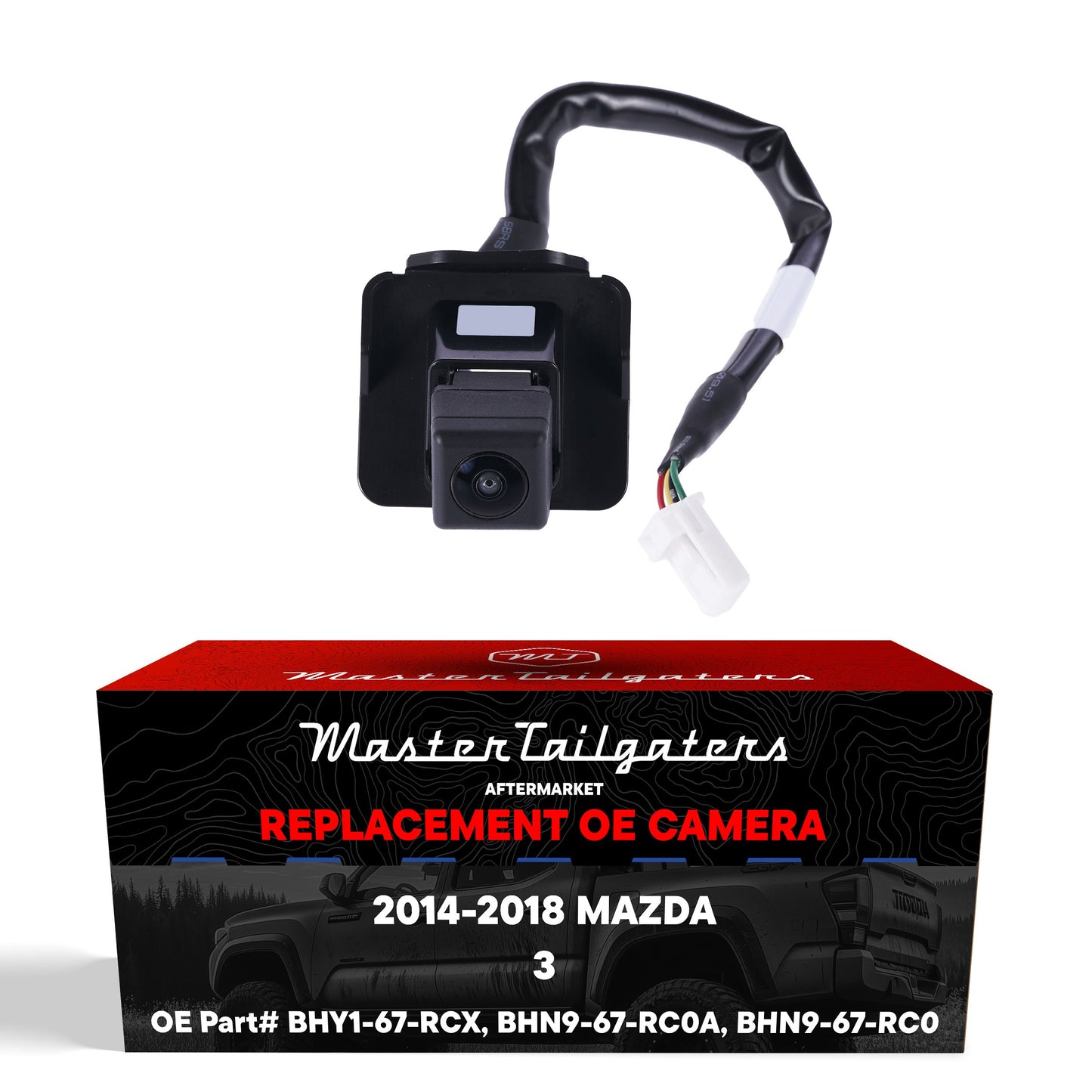 Mazda 3 Hatchback (2014-2018) OEM Replacement Backup Camera OE Part # BHY1-67-RCX, BHN9-67-RC0A, BHN9-67-RC0