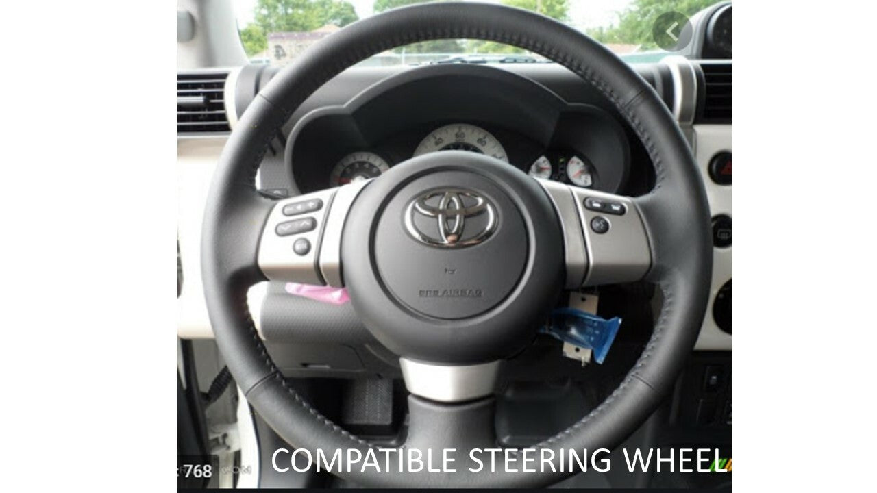 Steering Wheel Emblem Overlay (Select Toyota Models) - CEMENT - BLANK