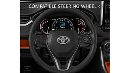 Steering Wheel Emblem Overlay (Select Toyota Models) - WHITE - BLANK