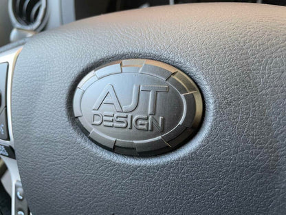 Steering Wheel Emblem Overlay (Select Toyota Models) - BLACK - AJT DESIGN