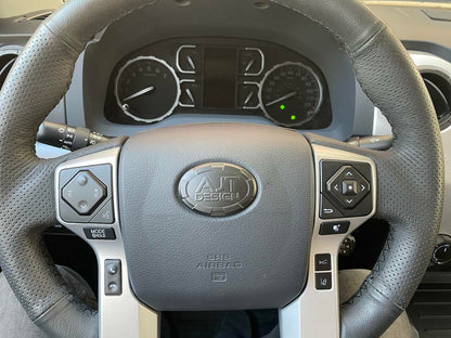 Steering Wheel Emblem Overlay (Select Toyota Models) - BLACK - AJT DESIGN