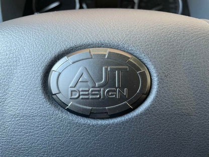 Steering Wheel Emblem Overlay (Select Toyota Models) - WHITE - AJT DESIGN