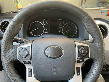 Steering Wheel Emblem Overlay (Select Toyota Models) - WHITE - BLANK